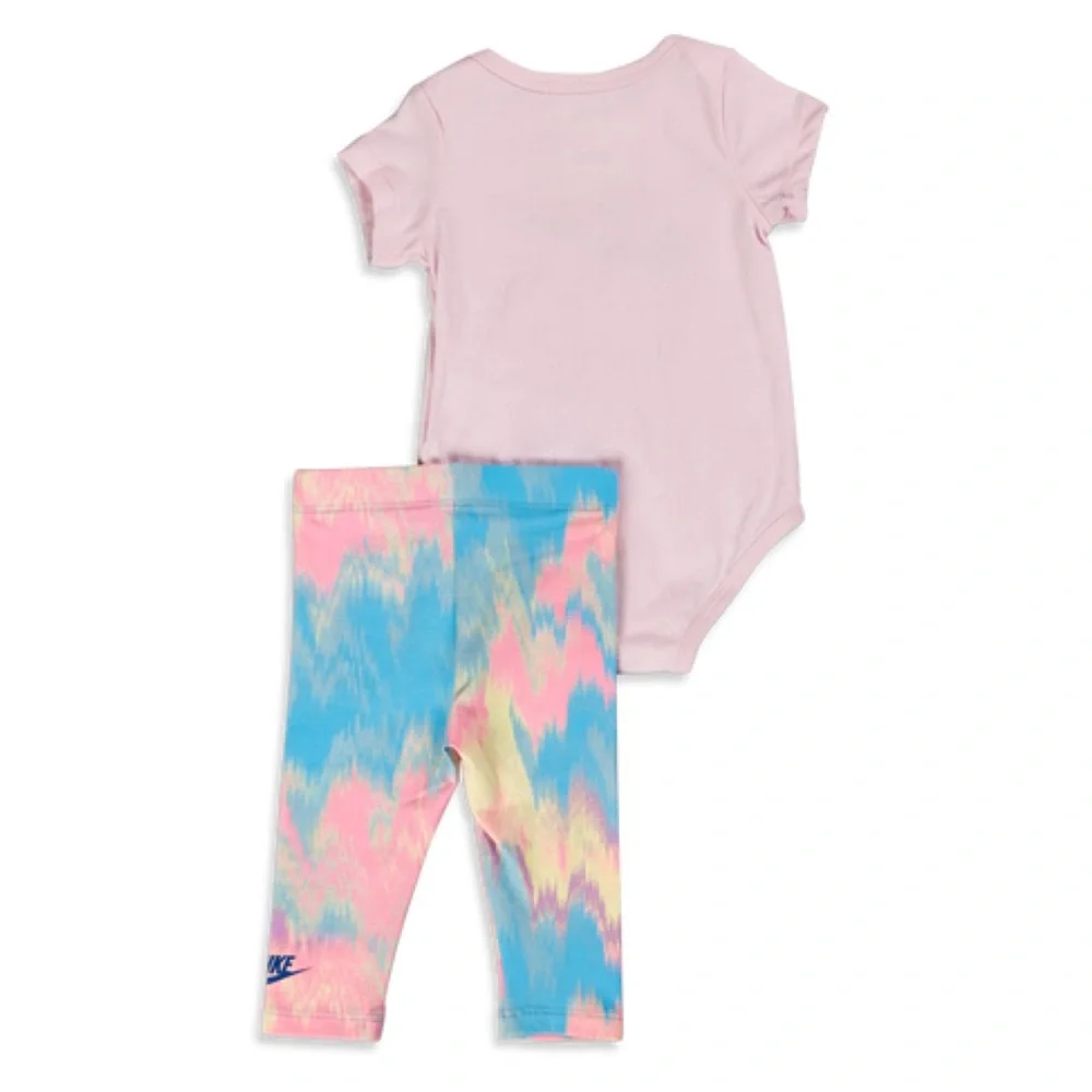 NIKE • Baby & Toddler Girl Nike Bodysuit & Tie-Dye Leggings Set - Picture 3 of 8
